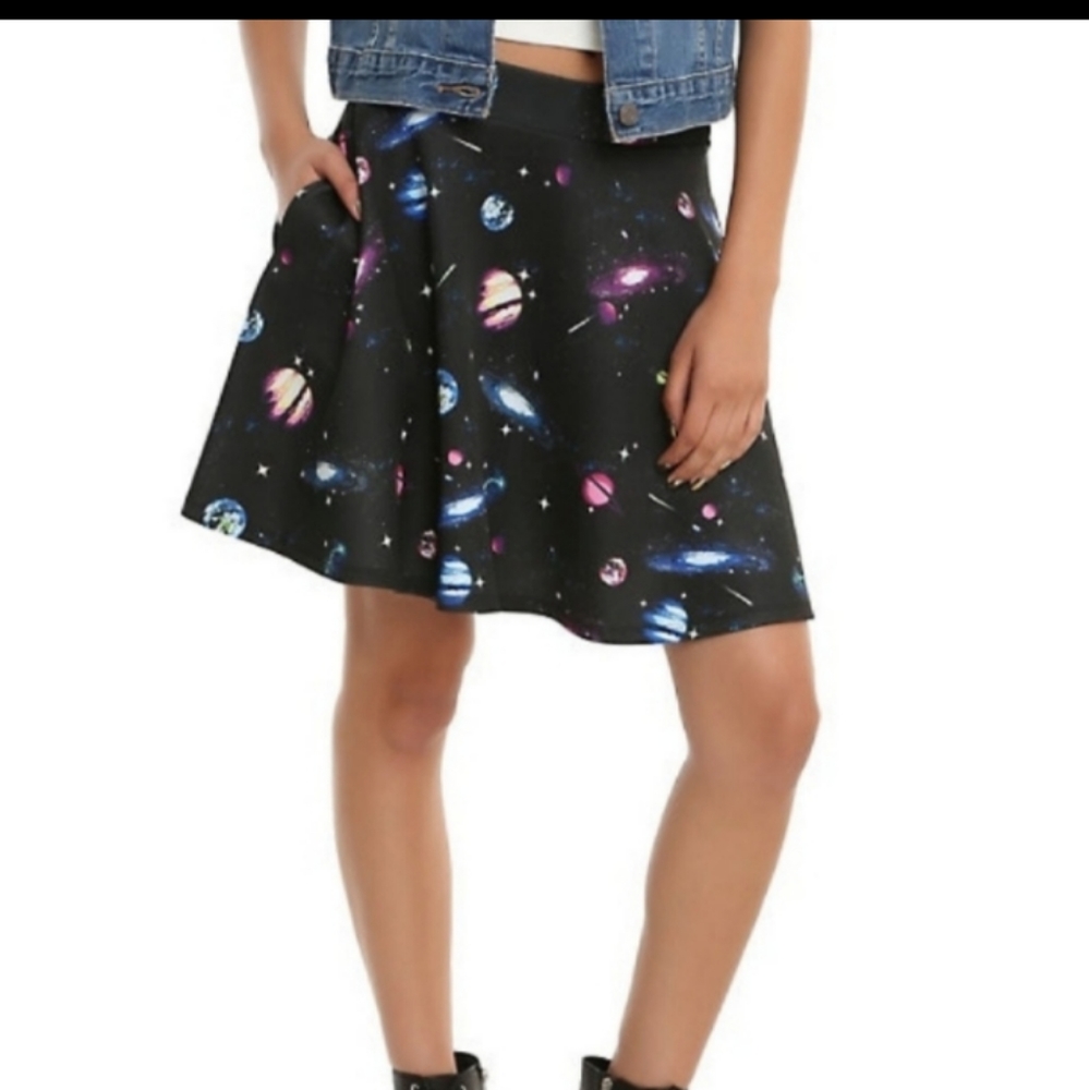 Galaxy skater skirt